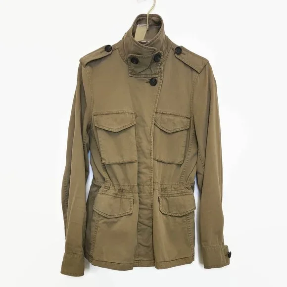 New Haven Supply Chino Jacket XS Tan Twill Cargo Pockets Cinch Waist - Picture 5 of 13